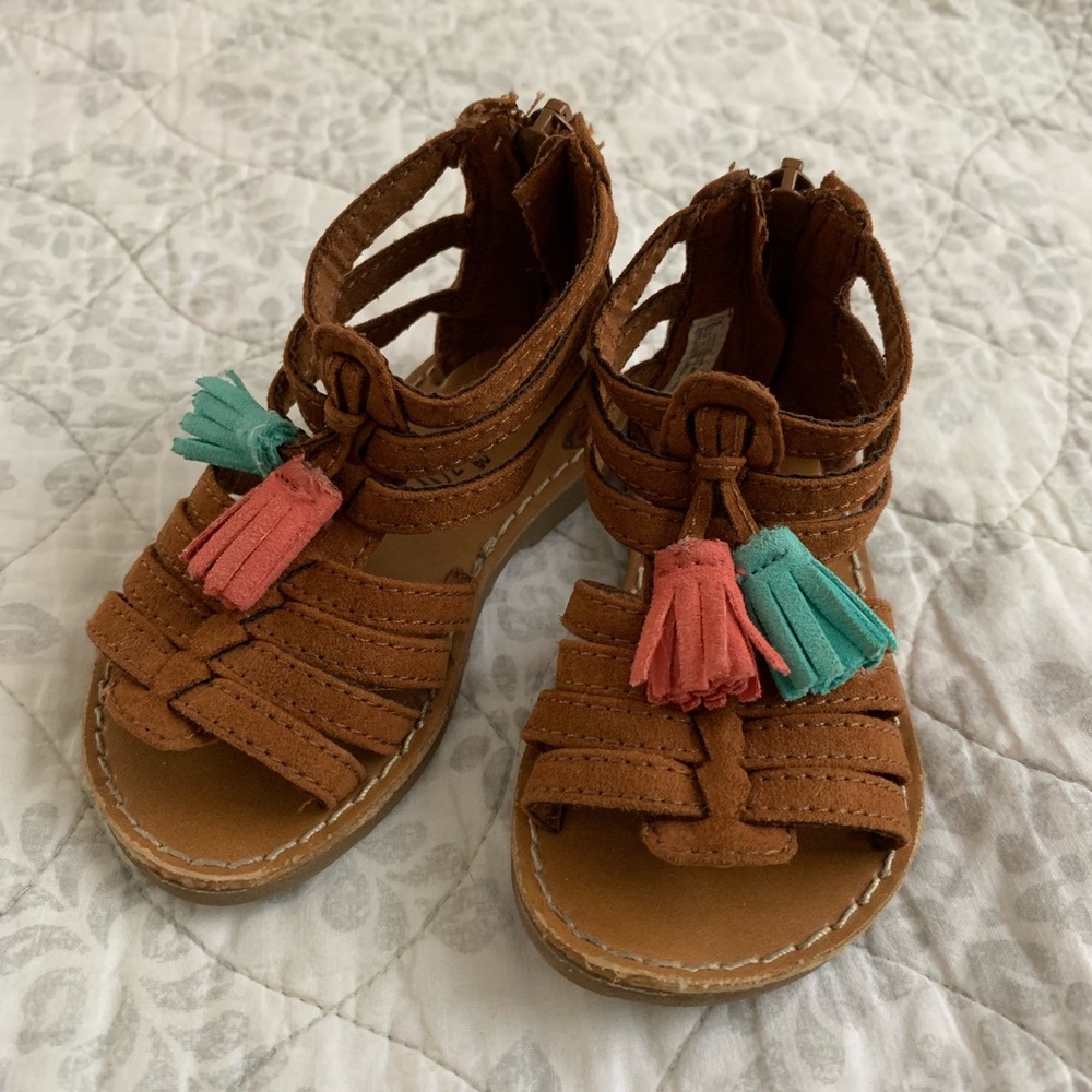 Maggie & Zoe Gladiator Boho Tassels Sandals
